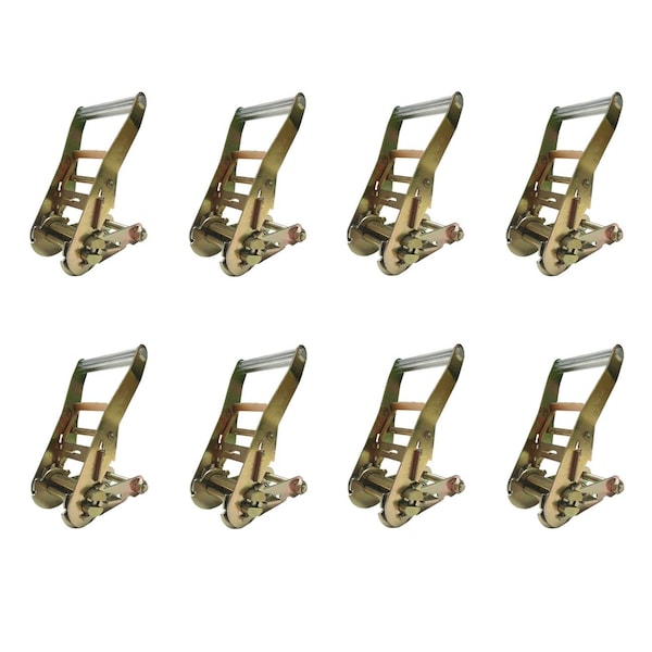 Tie 4 Safe 2" Ratchet Buckle for Tow Truck Tow Dolly Trailer Powersports Slackline, 8PK RB04CK-52-8 - main